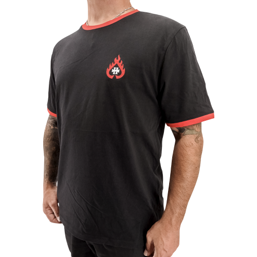 T-shirt Ringer Homme "Hellfire"
